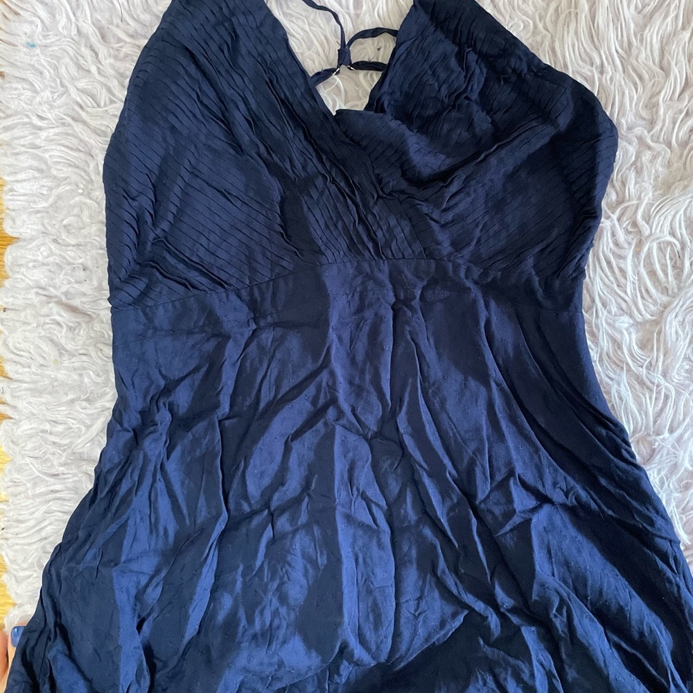 This is a dark blue dress